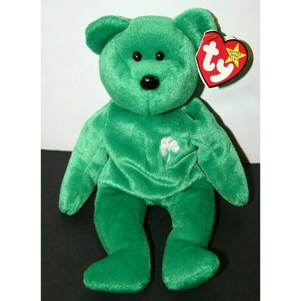 TY Beanie Baby 1997 Erin Bear green 4119 St Patrick's Day Spring Ireland